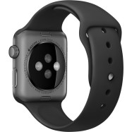 Ремешок для Apple Watch 42mm Black Sport Band with Space Gray Stainless Steel Pin