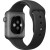Ремешок для Apple Watch 42mm Black Sport Band with Space Gray Stainless Steel Pin - Metoo (1)