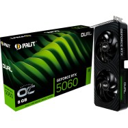 PALIT GeForce RTX 5060 Dual OC 8GB GDDR7 128 bit, 1x HDMI 2.1b, 3x DP 2.1b, 2 Fan, 1x 8-pin pwr connector, 550W, 262.1 x 126.3 x 40.1 mm, NE75060S19P1-GB2063D