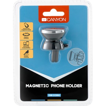 Canyon Car Holder for Smartphones,magnetic suction function ,with 2 plates(rectangle/<wbr>circle), black ,40*35*50mm 0.033kg - Metoo (1)