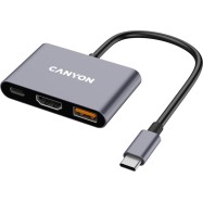 CANYON hub DS-4 3in1 USB-C Grey..