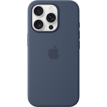 iPhone 16 Pro Silicone Case with MagSafe - Denim,Model A3315 - Metoo (1)