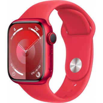 Apple Watch Series 9 GPS 41mm (PRODUCT)RED Aluminium Case with (PRODUCT)RED Sport Band - M/<wbr>L,Model A2978 - Metoo (9)