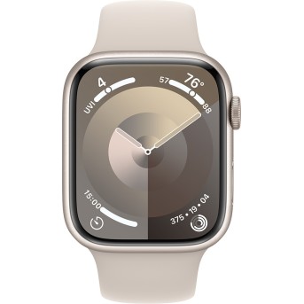 Apple Watch Series 9 GPS 45mm Starlight Aluminium Case with Starlight Sport Band - M/<wbr>L,Model A2980 - Metoo (2)