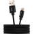 CANYON MFI-3 Charge & Sync MFI braided cable with metalic shell, USB to lightning, certified by Apple, cable length 1m, OD2.8mm, Black - Metoo (2)