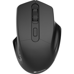 CANYON 2.4GHz Wireless Optical Mouse with 4 buttons, DPI 800/<wbr>1200/<wbr>1600, Black, 115*77*38mm, 0.064kg