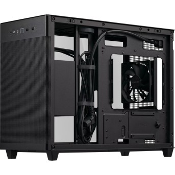 ASUS Prime AP201 Tempered Glass MicroATX Case Black - stylish 33-liter MicroATX case with tool-free side panels, with support for 360 mm coolers, graphics cards up to 338 mm long, and standard ATX PSUs - Metoo (3)