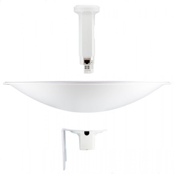Ubiquiti airMAX PowerBeam M5 300, 5 GHz, 22 dBi bridge with 150+ Mbps throughput, 3+ km link range, 1 x 10/<wbr>100 MbE port, 24V, 0.5A PoE adapter(Included), Pole mount kit(Included), Wind survivability 200 km/<wbr>h, ESD/<wbr>EMP protection Air/<wbr>contact: ± 24 kV - Metoo (3)