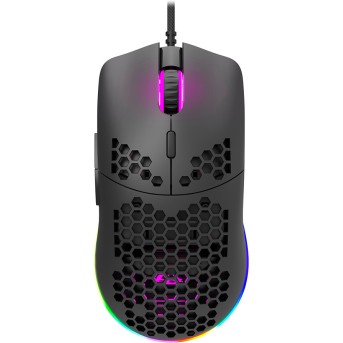 CANYON,Gaming Mouse with 7 programmable buttons, Pixart 3519 optical sensor, 4 levels of DPI and up to 4200, 5 million times key life, 1.65m Ultraweave cable, UPE feet and colorful RGB lights, Black, size:128.5x67x37.5mm, 105g - Metoo (1)