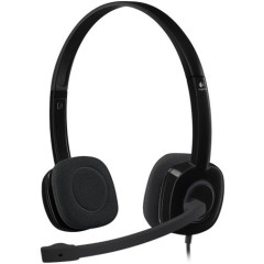 LOGITECH H151 Corded Stereo Headset - BLACK - 3.5 MM