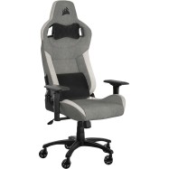 CORSAIR T3 Rush 2023 Fabric Gaming Chair - Grey and White
