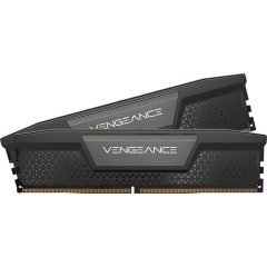 Corsair DDR5, 5200MT/<wbr>s 16GB 2x8GB DIMM, Unbuffered, 40-40-40-77, 1Gbx16, Std PMIC, XMP 3.0, VENGEANCE DDR5 Black Heatspreader, Black PCB, 1.25V, EAN: 0840006666745