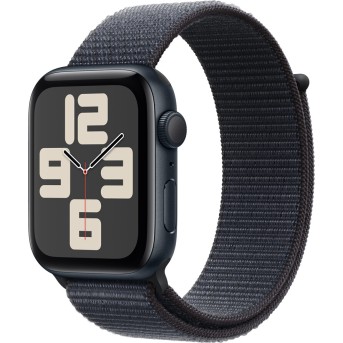 Apple Watch SE 2024 GPS 40mm Midnight Aluminium Case with Ink Sport Loop,Model A2722 - Metoo (1)
