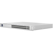UBIQUITI Hi-Capacity Aggregation; (28) 10G SFP+ ports; (4) 25G SFP28 ports; DC power backup-ready; Layer 3 switching.