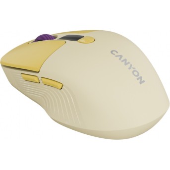 CANYON mouse MW-26 LCD Silent Dual Mode Wireless Yellow в Metoo.kz - Metoo (4)