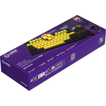LORGAR KBP70TKLW, Wireless TKL Mechanical Gaming Keyboard Pro, Black/yellow, EN/RU layout в Metoo.kz - Metoo (9)
