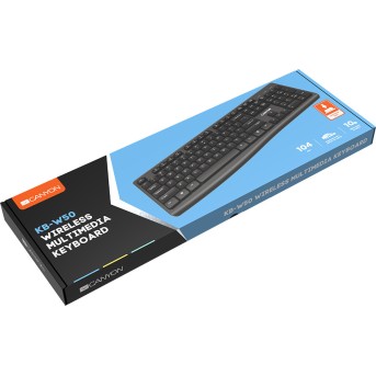 Wireless Chocolate Standard Keyboard ,105 keys, slim design with chocolate key caps,black ,Size34.2*145.4*27.2mm,440g RU layout - Metoo (4)