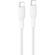 BELKIN C - C CBL 240W 2.0, BRAIDED PCR, 2M, WHITE..