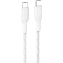 BELKIN C - C CBL 240W 2.0, BRAIDED PCR, 2M, WHITE..