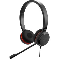 JABRA EVOLVE 30 II UC Stereo USB Headband, Noise cancelling, USB and 3.5 connectivity, with mute-button and volume control on the cord, with leather ear cushion