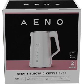 AENO Electric Kettle EK8S Smart: 1850-2200W, 1.7L, Strix, Double-walls, Temperature Control, Keep warm Function, Control via Wi-Fi, LED-display, Non-heating body, Auto Power Off, Dry tank Protection - Metoo (2)