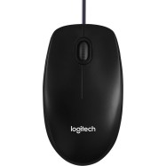 LOGITECH B100 Corded Mouse - BLACK - USB - B2B