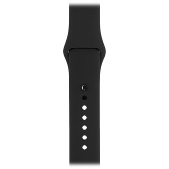 Ремешок для Apple Watch 42mm Black Sport Band with Space Gray Stainless Steel Pin - Metoo (2)