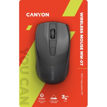 CANYON mouse MW-7 Wireless Black в Metoo.kz - Metoo (6)