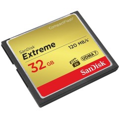SanDisk Extreme CF 120MB/<wbr>s, 85MB/<wbr>s write, UDMA7, 32GB; EAN: 619659123680