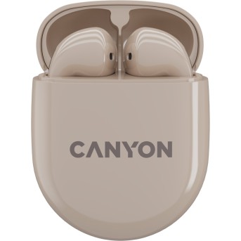 CANYON headset TWS-6 Beige в Metoo.kz - Metoo (1)