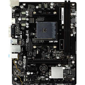 BIOSTAR MB B450 AM4 2 x DDR4 4 x SATA II 1 x VGA Port 1 x HDMI Port 1 x LAN port Micro ATX в Metoo.kz - Metoo (2)