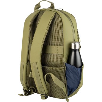 The Laser backpack for 15.6" laptops and 16" MacBooks, made from water-resistant resin-coated fabric obtained from recycled plastic, features a compact design and excellent pocket organization. в Metoo.kz - Metoo (4)