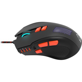 Wired Gaming Mouse with 8 programmable buttons, sunplus optical 6651 sensor, 4 levels of DPI default and can be up to 6400, 10 million times key life, 1.65m Braided USB cable - Metoo (5)