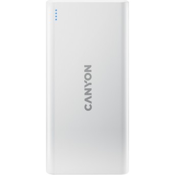 CANYON PB-106 Power bank 10000mAh Li-poly battery, Input 5V/<wbr>2A, Output 5V/<wbr>2.1A(Max), USB cable length 0.3m, 140*68*16mm, 0.24Kg, White - Metoo (1)