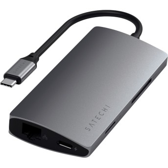 SATECHI Type-C Multi-Port Adapter 4K with Ethernet V2 Space Gray - Metoo (1)