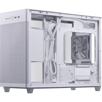 ASUS Prime AP201 Tempered Glass MicroATX Case White - stylish 33-liter MicroATX case with tool-free side panels, with support for 360 mm coolers, graphics cards up to 338 mm long, and standard ATX PSUs - Metoo (3)