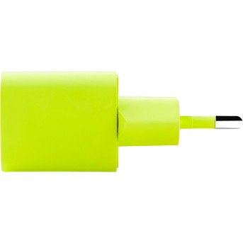 ttec SmartCharger GAN 20W PD Travel Fast Charger + USB-C - Lightning Cable 120cm, Neon Yellow в Metoo.kz - Metoo (4)