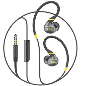 TCL In-ear Wired Sport Headset, IPX4, Frequency of response: 10-22K, Sensitivity: 100 dB, Driver Size: 8.6mm, Impedence: 16 Ohm, Acoustic system: closed, Max power input: 20mW, Connectivity type: 3.5mm jack, Color Monza Black - Metoo (2)