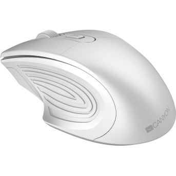CANYON 2.4GHz Wireless Optical Mouse with 4 buttons, DPI 800/<wbr>1200/<wbr>1600, Pearl white, 115*77*38mm, 0.064kg - Metoo (5)