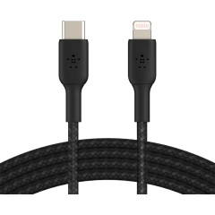BELKIN Lightning to USB-C Cable Braided, 2M, Black..
