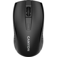 CANYON MW-7, 2.4Ghz wireless mouse, 6 buttons, DPI 800/1200/1600, with 1 AA battery ,size 110*60*37mm,58g,black