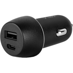 ttec SmartCharger Duo PD In-Car Charger USB-C+USB-A 30W Black