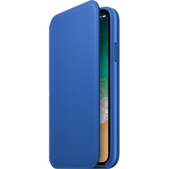 Чехол для смартфона iPhone X Leather Folio Electric Blue - Metoo (2)