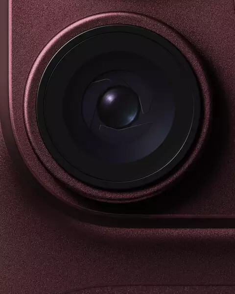 Main camera variable aperture lens featured on iPhone 18 Pro in Burgundy