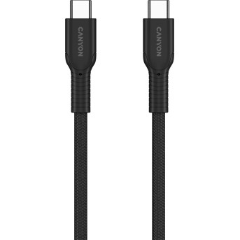 CANYON cable OnWire 60CL C-C 60W COLOR Braided 1m Black в Metoo.kz - Metoo (3)