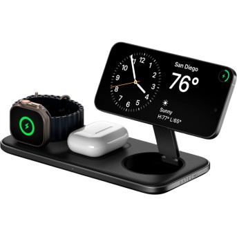 SATECHI Qi2 Trio Wireless Charging Pad - with Type A,C,G plugs в Metoo.kz - Metoo (1)
