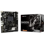 BIOSTAR MB B450 AM4 2 x DDR4 4 x SATA II 1 x VGA Port 1 x HDMI Port 1 x LAN port Micro ATX