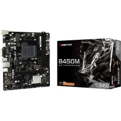 BIOSTAR MB B450 AM4 2 x DDR4 4 x SATA II 1 x VGA Port 1 x HDMI Port 1 x LAN port Micro ATX