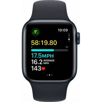 Apple Watch SE GPS 40mm Midnight Aluminium Case with Midnight Sport Band - S/<wbr>M,Model A2722 - Metoo (12)