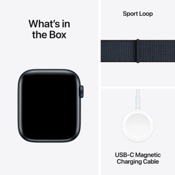 Apple Watch SE 2024 GPS 40mm Midnight Aluminium Case with Ink Sport Loop,Model A2722 - Metoo (11)